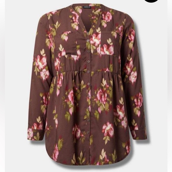 torrid Tops - Torrid Emma Babydoll Challis Tunic Sz 3 (22-24)  NWT